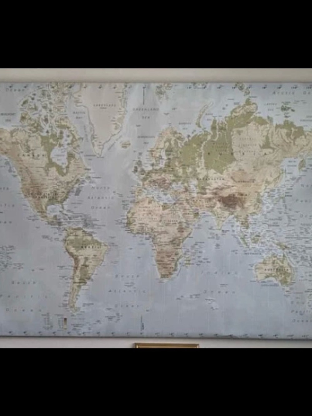 IKEA world map canvas wall art